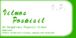 vilmos pospisil business card